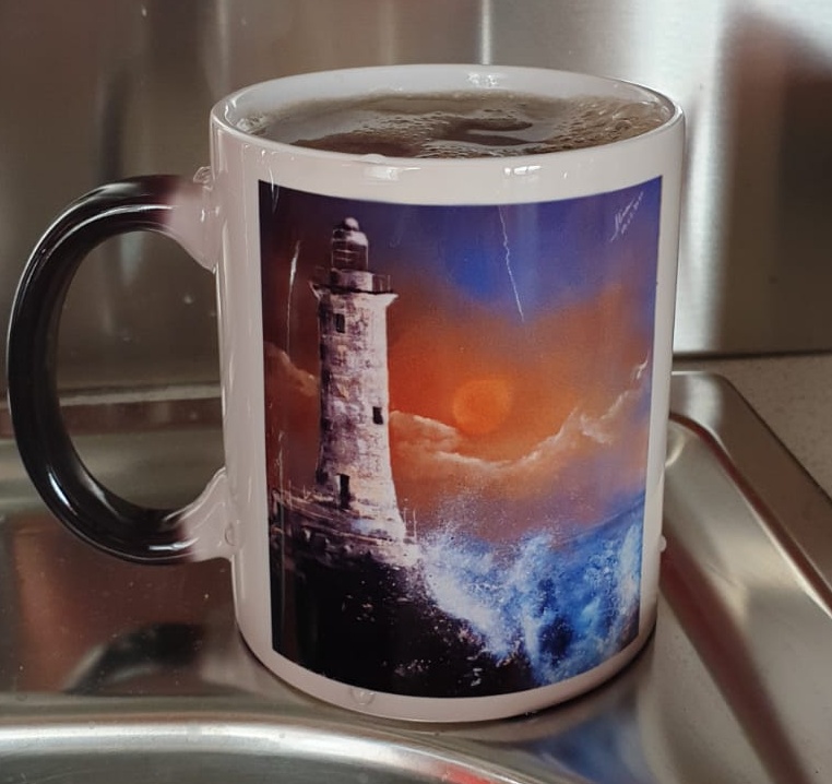 ArteDiAlina.com painting: La Corbière at windy sunset