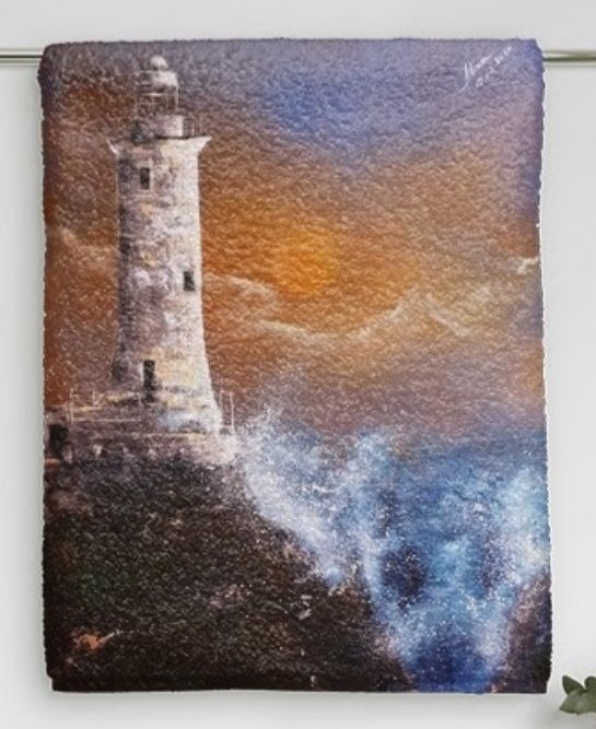 ArteDiAlina.com painting: La Corbière at windy sunset